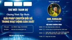 Thư mời sự kiện PowerPoint Xanh Dương Mẫu Đẹp & Dễ Sửa