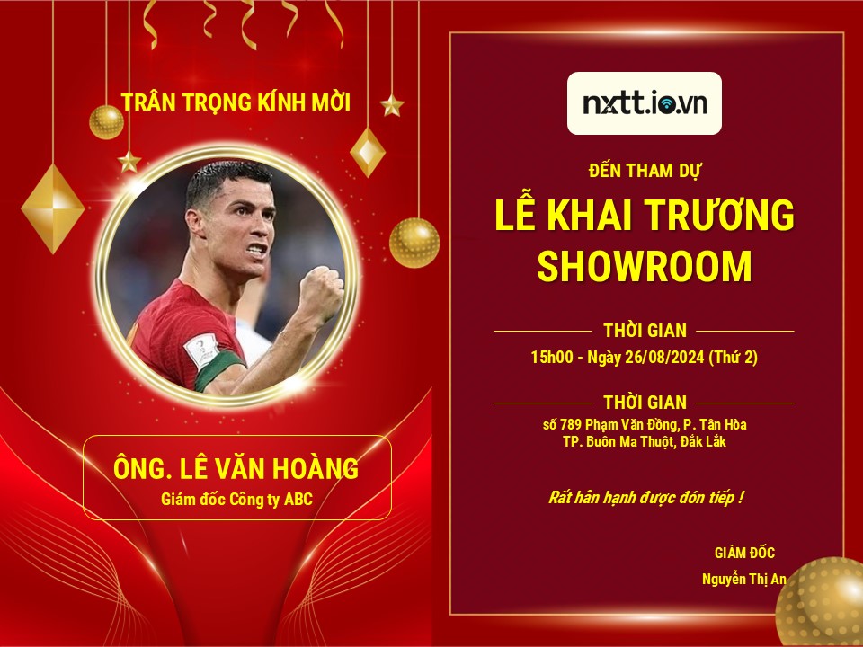 Mẫu Slide Thư Mời Sự Kiện Tông Đỏ Sang Trọng Bằng PowerPoint